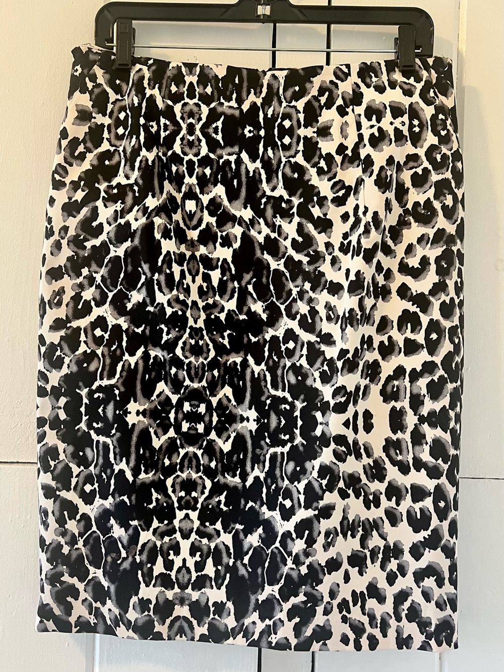 Mossimo Supply Co. Black and White Animal Print Pencil Skirt